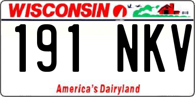 WI license plate 191NKV