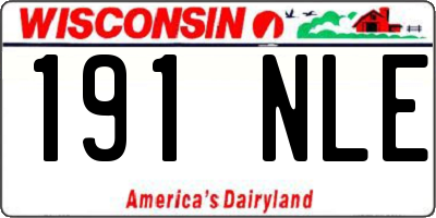 WI license plate 191NLE