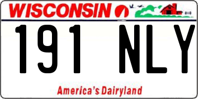 WI license plate 191NLY