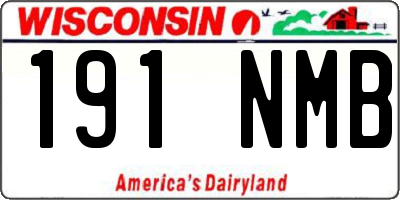 WI license plate 191NMB