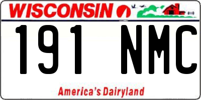 WI license plate 191NMC