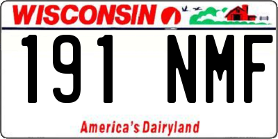 WI license plate 191NMF