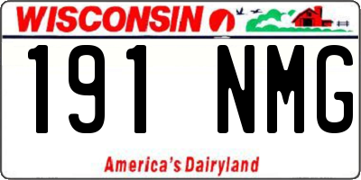 WI license plate 191NMG