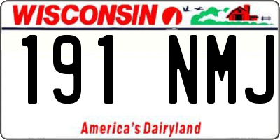 WI license plate 191NMJ