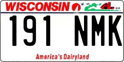 WI license plate 191NMK