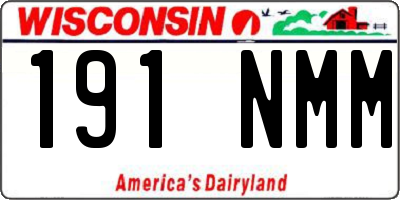 WI license plate 191NMM