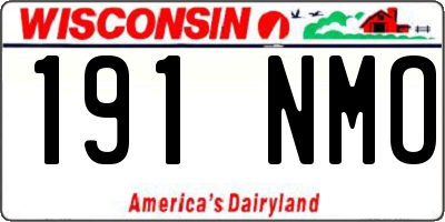 WI license plate 191NMO