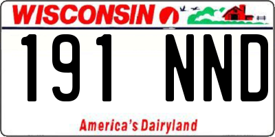 WI license plate 191NND