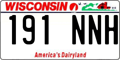 WI license plate 191NNH