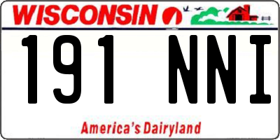 WI license plate 191NNI