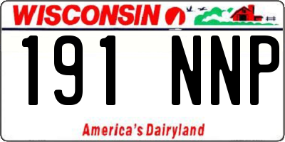 WI license plate 191NNP