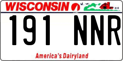 WI license plate 191NNR