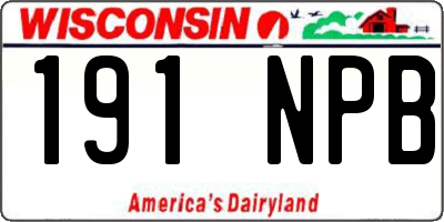 WI license plate 191NPB