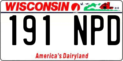WI license plate 191NPD