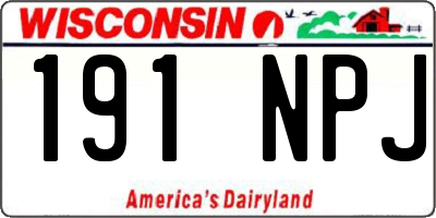 WI license plate 191NPJ