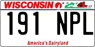 WI license plate 191NPL