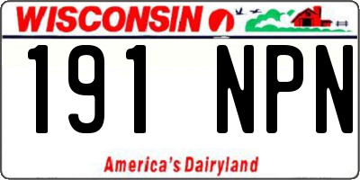 WI license plate 191NPN