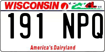 WI license plate 191NPQ