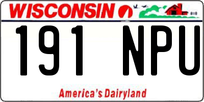 WI license plate 191NPU