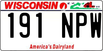 WI license plate 191NPW