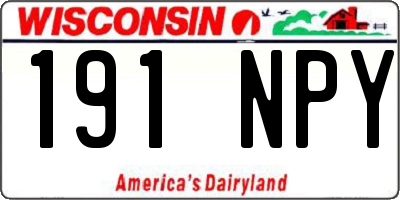 WI license plate 191NPY
