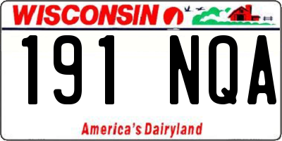 WI license plate 191NQA