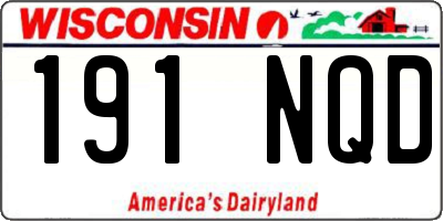 WI license plate 191NQD