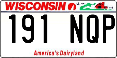 WI license plate 191NQP