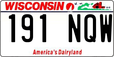 WI license plate 191NQW