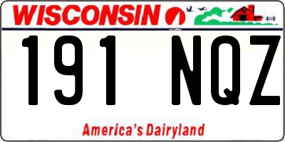 WI license plate 191NQZ