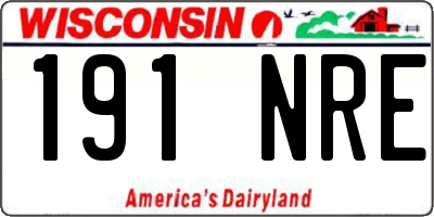 WI license plate 191NRE