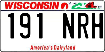WI license plate 191NRH