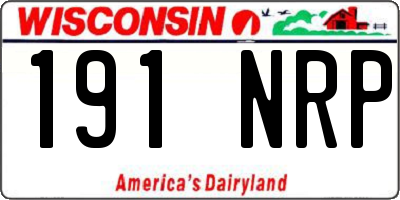 WI license plate 191NRP
