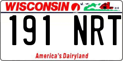 WI license plate 191NRT