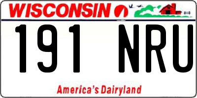 WI license plate 191NRU