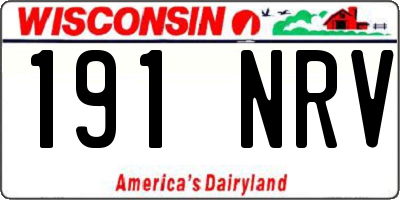 WI license plate 191NRV