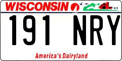 WI license plate 191NRY