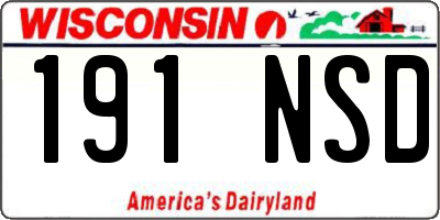 WI license plate 191NSD