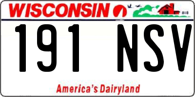 WI license plate 191NSV