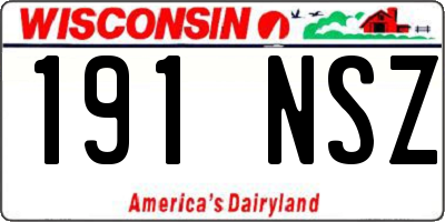 WI license plate 191NSZ