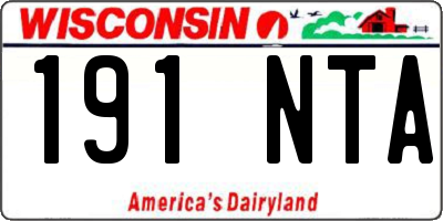 WI license plate 191NTA
