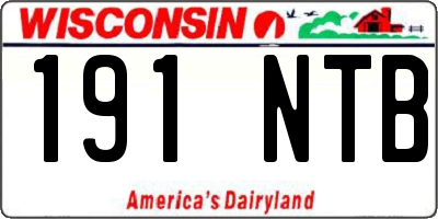 WI license plate 191NTB