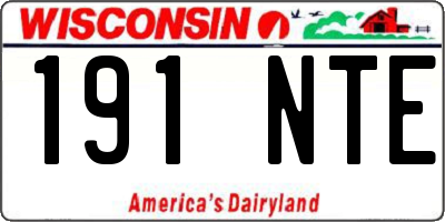 WI license plate 191NTE
