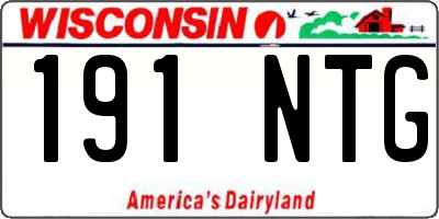WI license plate 191NTG