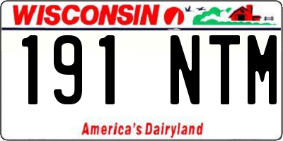 WI license plate 191NTM