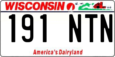 WI license plate 191NTN