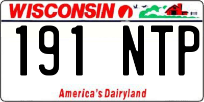 WI license plate 191NTP