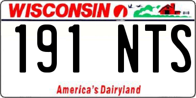 WI license plate 191NTS