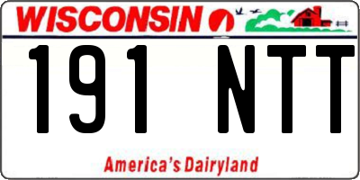WI license plate 191NTT