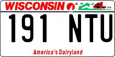 WI license plate 191NTU
